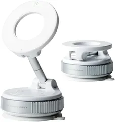 Neorry スマホホルダー 真空吸着式 MagSafe 強力マグネット 車載用 スタンド 角度自由調整 360°回転 フロントガラス ダッシュボード (ホワイト)