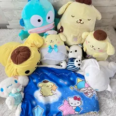 サンリオ ぬいぐるみ まとめ売り ポムポムプリン シナモロール ハンギョドン 一番くじブランケット  Sanrio 9点セット 9