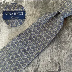 NINA RICCI ニナ リッチ ライトブルー シルク ネクタイ[MSE048]のサムネイル