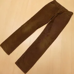 (641★【80s ヴィンテージ】Levi's リーバイス 519 USA製 焦げ茶色 コーデュロイ パンツ W33 42talon ジップフライ ロングレングス 古着