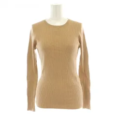 セオリーリュクス theory luxe ニット セーター 38 ブラウン リブ編み ラウンドネック 長袖 /NS