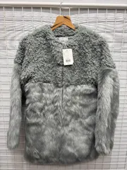 新品（タグ付き）［MURUA］ムルーア　 フェイクファー　 コート　グレー　F 2511-094