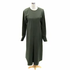 ケイビーエフ KBF アーバンリサーチ ワンピース ロング丈 マキシ丈 長袖 ラウンドネック 無地 ONE カーキ /SY48