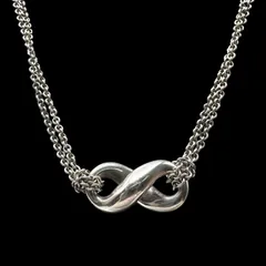TIFFANY&Co. ティファニー インフィニティ ダブルチェーン  925 シルバー ネックレス ジュエリー レディース