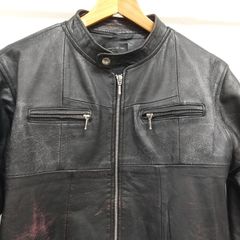 SHIMOKITAZAWA RINGO 変形 レザー ライダース ジャケット - メルカリ