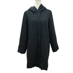  COMME CA ISM 中綿ロングコート フード　比翼仕立て　黒　11号【ZK74】