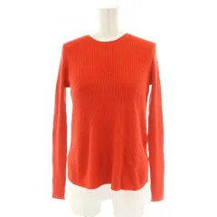 セオリー Theory ニット セーター ウール S 赤 リブ編み ラウンドネック 長袖 /NS