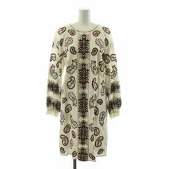 グレースコンチネンタル GRACE CONTINENTAL ペイズリー刺繍ミニワンピース ひざ丈 花柄 38 ホワイト 0121131040 /NQ