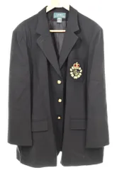 ラルフローレン RalphLauren 90s USA製 テーラード ジャケット ブレザー紺ブレ ジャケット ブラック 24W 103LT-177