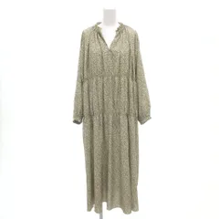 ジャーナルスタンダード レリューム JOURNAL STANDARD relume 美品 ワンピース ロング丈 長袖 総柄 F 緑 グリーン /NL