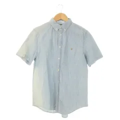 ポロ ラルフローレン POLO RALPH LAUREN シャンブレーシャツ 半袖 ボタンダウン 男の子 ボーイズ XL 18-20 青 ブルー インディゴ /CK10 ■GY99