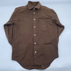 【T-8】GARY WASSERMAN シャツ　ブラウン　Sサイズ　メンズ　長袖　カジュアル