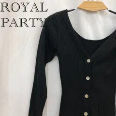 ROYAL PARTY ロイヤルパーティー ロングワンピース　マーメード ニットワンピース F ブラック  レディース ファッション