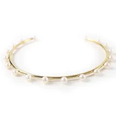 未使用品☆Bijou de M ビジュードエム 925 パールチョーカー ネックレス アクセサリー ゴールド 箱・保存袋付き 重量25g レディース