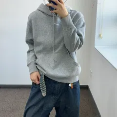 Nikeナイキ 白 スウッシュ グレー フーディーTシャツ