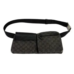 グッチ　GUCCI ウエストポーチ　クロスボディバッグ　GGキャンバス　28566 ブラック　黒