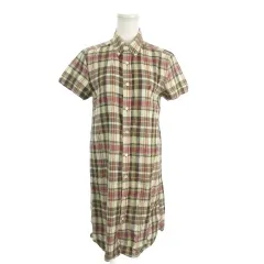 ビームスボーイ BEAMS BOY シャツワンピース boy マルチカラー チェック柄 半袖 ボタンダウンカラー /MN13 ■GY99