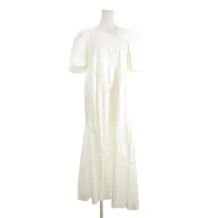 ザラ ZARA ワンピース XS 白 ホワイト パフスリーブ 半袖 ティアード ラウンドネック /MN16 ■GY99