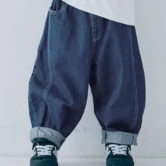 《新品》p.premier 総柄ツイルバレルレッグパンツ 80 90 120サイズ 子供服 P221015