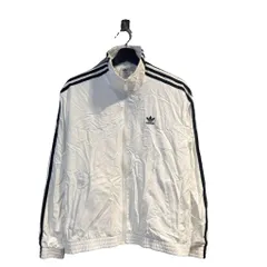 アディダス adidas トラックジャケットワンポイント XL 白 ホワイト ■FF