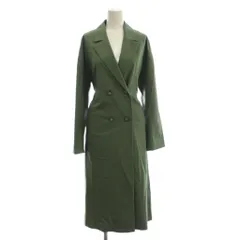 ナチュラルビューティーベーシック NATURAL BEAUTY BASIC スプリングコート S カーキ 長袖 ダブルブレスト テーラードカラー /JP