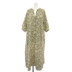 アイテムズ アーバンリサーチ ITEMS URBANRESEARCH ワンピース ロング F 白 ホワイト 黒 花柄 七分袖 IT25-26B006 /YM ■MA