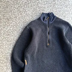 L.L.Bean / 80’s usa製 half zip fleece エルエルビーン　ハーフジップ　フリースジャケット　アメリカ製 ボア　アメカジ　機能性　ビンテージ　M相当 紺