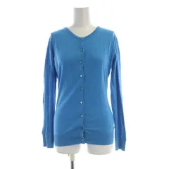 ジョンスメドレー JOHN SMEDLEY カーディガン ニット Vネック 長袖 S 青 ブルー /RO