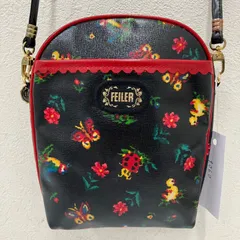 9060　FEILER フェイラー 　ショルダーバッグ　ハイジ　ブラック　黒　小さめ　ミニ　シンプル　カジュアル　きれいめ　レディース　PVC