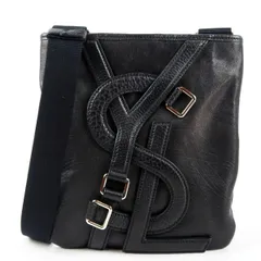 【超美品】YVES SAINT LAURENT YSL イヴサンローラン サコッシュ ショルダーバッグ レザー YSL【UA21】