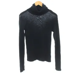 ジョンブル JOHNBULL ニット カットソー ウール 長袖 薄手 タートルネック F 黒 ブラック 74-0033 /HN