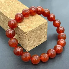 レッドアゲート ブレスレット 10mm 16.5cm メンズ レディース 赤 メノウ シンプル 高級感 アクセサリー 重ね付け おしゃれ カジュアル コーデ ギフト お守り 天然石 人気 ps159