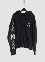 100 MLB ニューヨーク・ヤンキース 起毛 ジップアップ フーディー