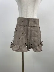 LIZ LISA リズリサ 0 レディース ショートパンツ・ハーフパンツ ブラウン、ベージュ、チェック 20250520-0007