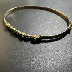 【専用】10K ブレスレット　ストーン＝エメラルドカラー　GT-BK3