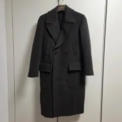 TNGT ウール カシミア カーキ ロング コート M-L(95-100)