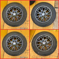 ZT-7082] 4本 5穴 VELVA SPORTS  アルミホイール 15X6 1/2J INSET 40 5-100 ブリヂストン 195/65R15 91H 雪タイヤ ★2017★ 溝 3.04ｍｍ 日本製