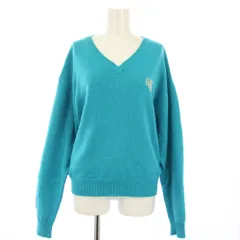 スピック&スパン Spick&Span 24AW ロゴVネックセーター ニット 長袖 ブルー 24080200803040 /TK