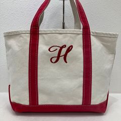 エルエルビーン USA製 90s キャンバス トート ホワイト×レッド - メルカリ