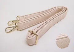 ショルダーストラップ 合成皮革 幅23mm 肩掛け用ベルト 単品 長さ調節可能（2.3cm幅）ライトピンク