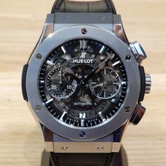 HUBLOTビッグバン アエロバン スチール ダイヤベゼル ブルークロコ 
