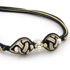 帯締め 振袖用 黒 正絹 新品 翠嵐工房 丸組紐 礼装用 日本製 締まる 締めやすい No.8-3329