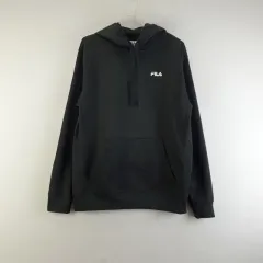 FILA メンズ ブラック ポケット フード付きTシャツ L9533