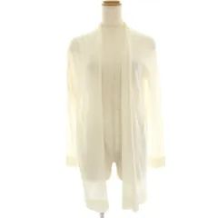 セオリーリュクス theory luxe ニットカーディガン ショールカラー 薄手 長袖 ミドル 38 白 ホワイト /HN