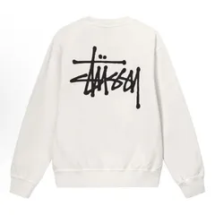 【新品未使用】 Stussy ロゴプリント クルーネック ロングスリーブ プルオーバー スウェットシャツ 男女兼用
