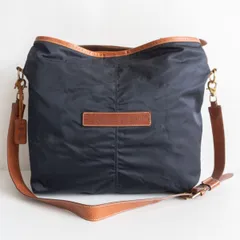 【高級品】 FELISI 【10-53/DS 2WAY ショルダーバッグ】ネイビー×ブラウン ナイロン×レザー フェリージ 26020016のサムネイル