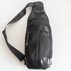 【美品】PORTER 【HEAT ヒート スリングショルダーバッグ】 ポーター ブラック ボディバッグ 26020052