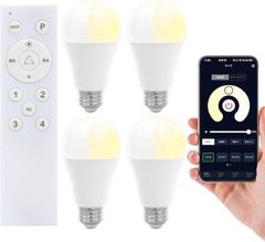 スマートLED電球 TOLIGO E26 4個＋リモコン 調光調色 アレクサ対応