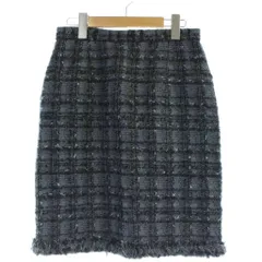 ユナイテッドアローズ UNITED ARROWS ツイードミニスカート チェック柄 38 黒 ブラック 1524-144-5093 /AP