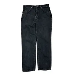 90s ラングラー ブラック デニム パンツ アメリカ製  33×30  古着